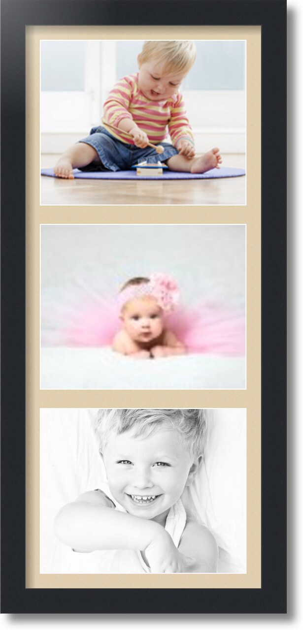 ArtToFrames Collage Photo Picture Frame with 3 - 8x10 inch Openings, Framed in Black with Over 62 Mat Color Options and Plexi Glass (CSM-3926-2156)